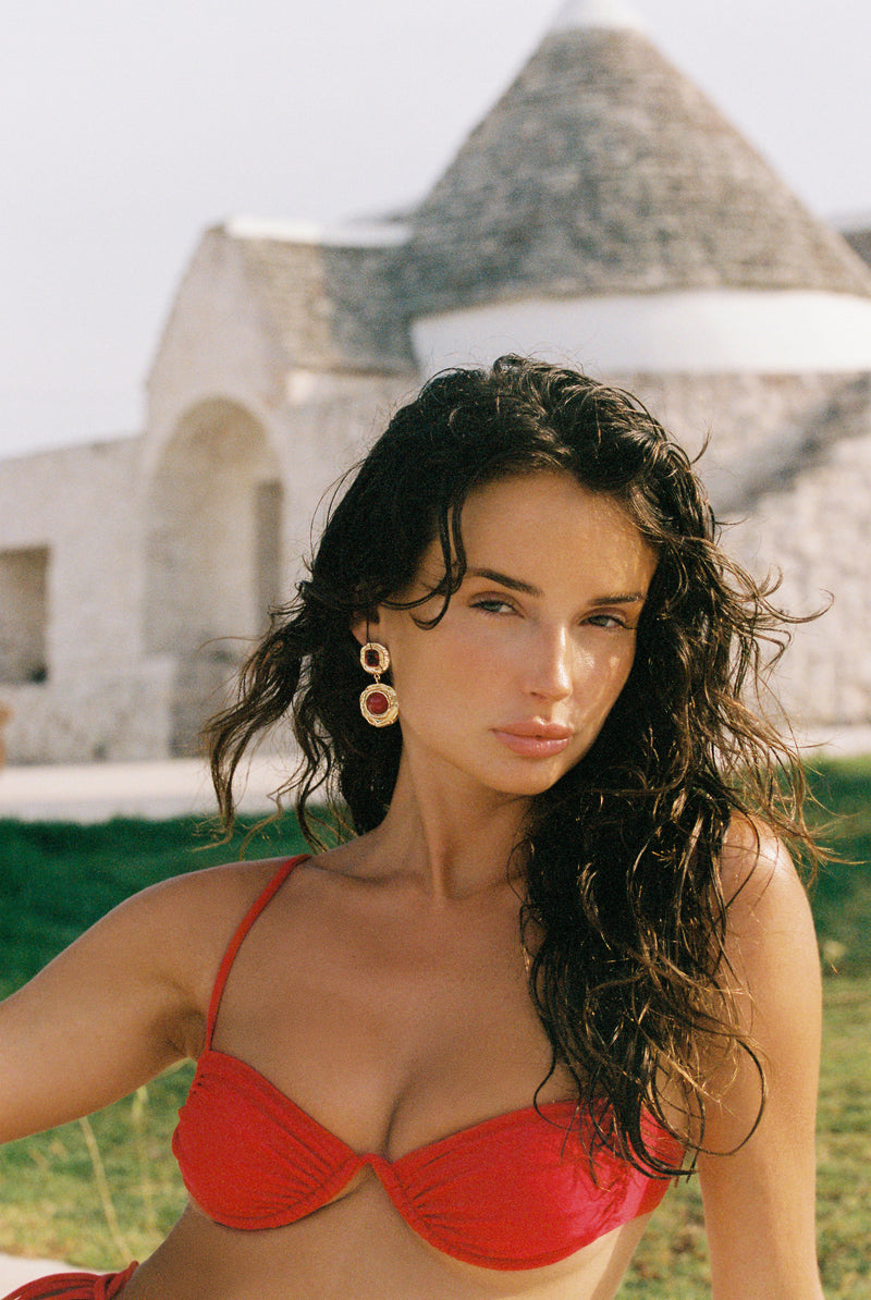 SCULPT TOP - SCARLET