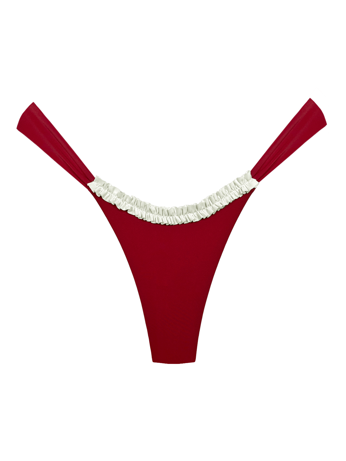 GB Intimates Red Brazilian Tanga Style Underwear. V Cut Cheeky